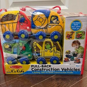 Melissa & Doug K’s KidsSoft Pull-Back Construction Vehicles